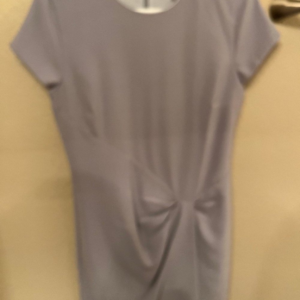 Women's size 6 New Halston Heritage dress, lt blue/gray Cap sleeves, lined